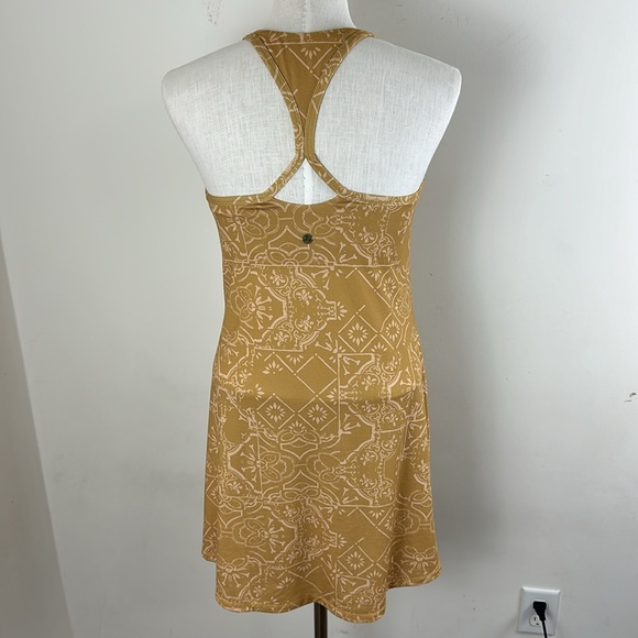 🌷PRANA Mustard Razorback Dress Size M - Picture 3 of 10